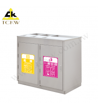 Three-compartment Stainless Steel Recycle Bin(TH3-1016SAR) 